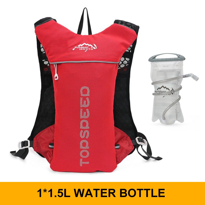 Trail Running-5L Ultralight backpack, hydration jogging vest, Marathon, bicycle, water bottle 250ml 500ml