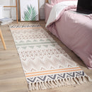 Luxury Bohemia Ethnic Style Cotton Linen Soft Carpet Handmade Tassel Rug Living Room Bedside Floor Mat Pad Home Boho Decoration