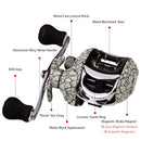 PROBEROS Fishing Reel 7.1:1/7.2:1 Carbon Shell Lightweight Magnetic Brake Max Drag 15LB-22LB Bait Casting Reel Fishing Tackle