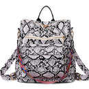 Retro Large Backpack Women PU Leather Rucksack Women&