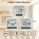 GIRIER Tuya ZigBee 3.0 Smart Light Switch Module No Neutral Wire Required Works with Alexa Google Home Support 2 Way Control