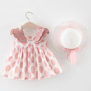 Summer Baby Clothes Baby Rompers New Summer Clothes Fashion Cute Cherry Prints Kids Clothing Rompers Dress With Hat