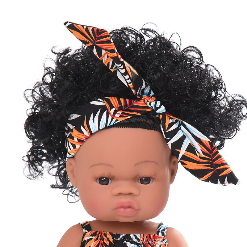 JINGXIN Summer Reborn Baby Doll African Black Girl Lifelike Dolls Baby Toys For Children Girls Boys Babies Body Play Vinyl Dolls