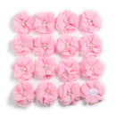 240PCS 5.5cm 2" Pearl Cluster Rhinestone Center Chiffon Hair Flower Hand Sewing Flower Boutique For Baby Headbands