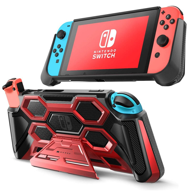 For Nintendo Switch Case MUMBA Battle Series Heavy Duty Grip Cover For Nintendo Switch Console with Comfort Padded Hand Grips