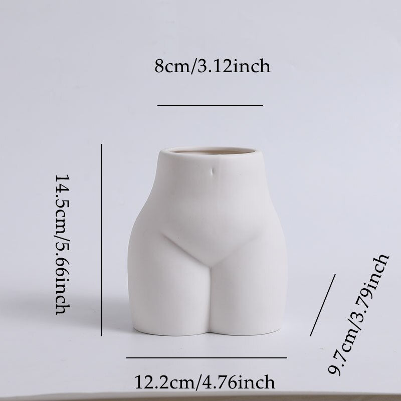 Hot Selling Modern Ceramic Body Art Crafts Vase Dried Flower Arrangement Plant Pot Living Room Home Decoration Ornaments