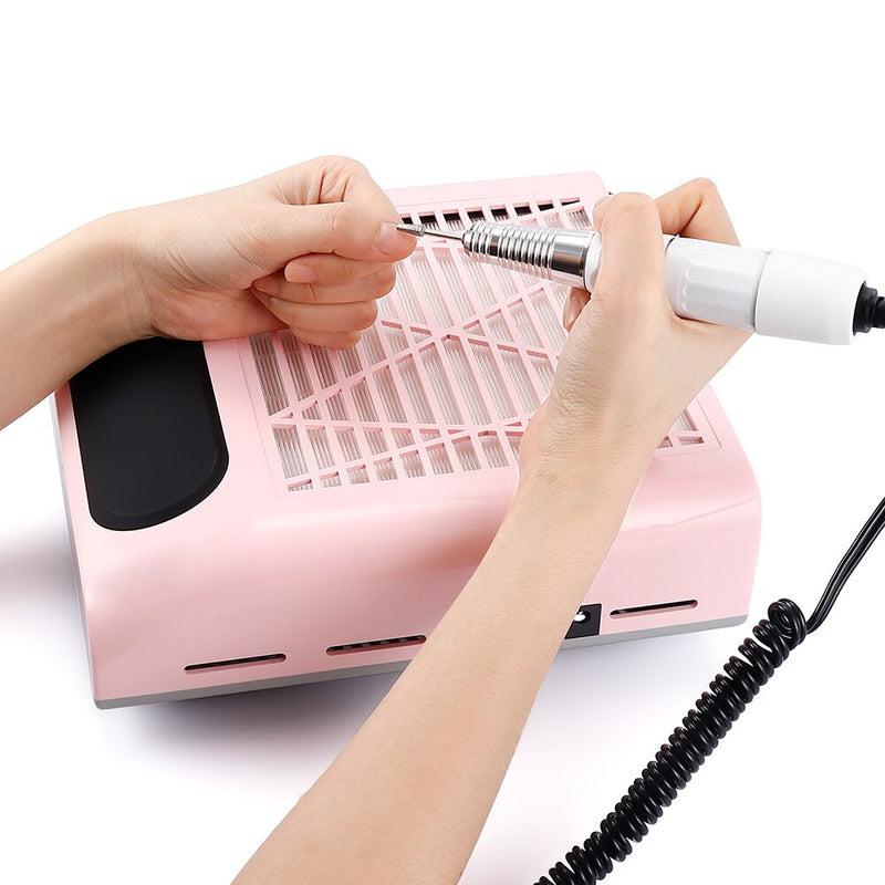 80W Nail Dust Collector Fan Vacuum Cleaner Manicure Machine Tools With Filters Strong Power Nail Art Tool Nail Vacuum Cleaner