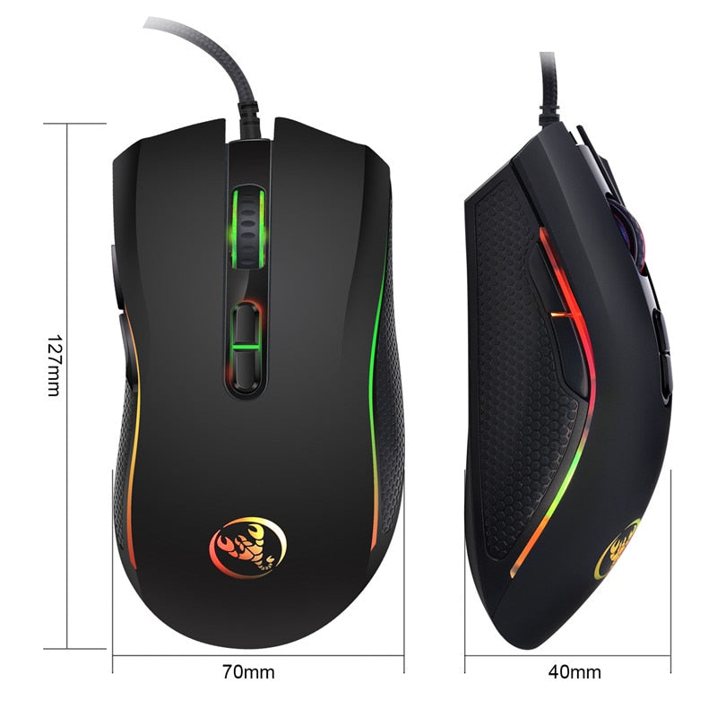 High Quality optical professional gaming mouse gamer mice wired 3200DPI RGB LED backlit For LOL CS Computer Laptop PC