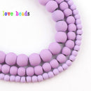 4/6/8mm Natural Matte Multicolor Hematite Stone Rubber Loose Round Beads for Accessories Jewellery Making Diy Bracelet 15"