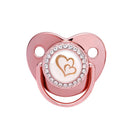 9 Colors Pacifier Baby Shower Gift Bling Baby Dummy Silicone BPA Free Infant Nipple Newborn Pacifiers For Babies I Love Mum Dad