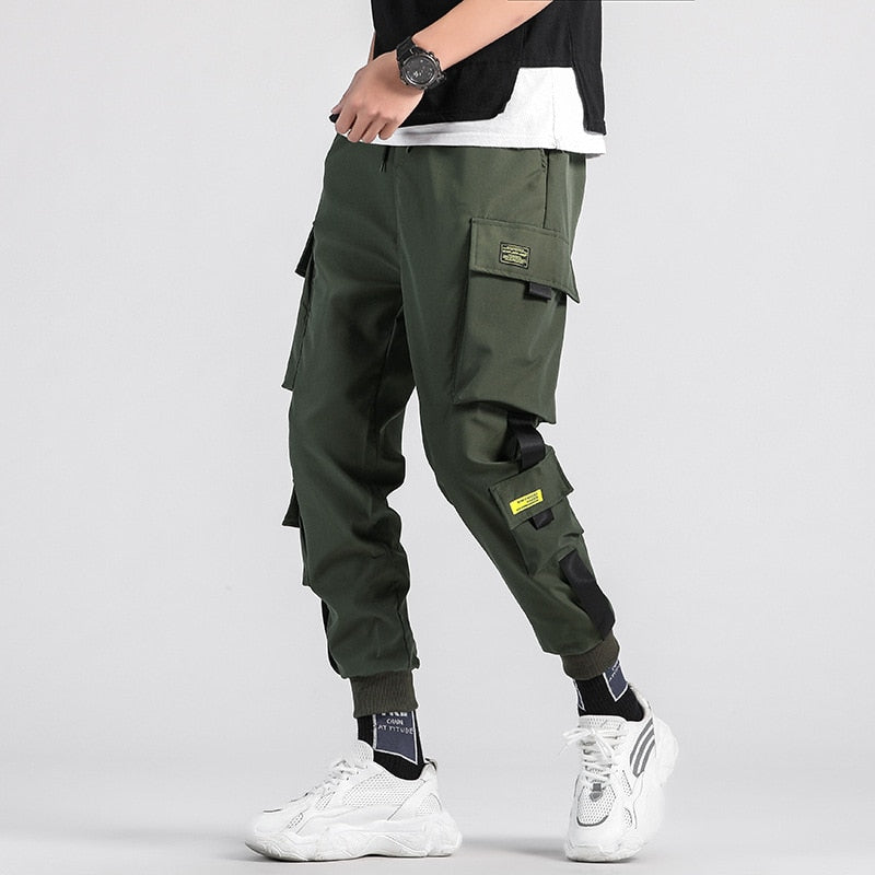 Black Cargo Pants Men Hip Hop Streetwear Jogger Harem Trousers Men Casual Harajuku Sweatpants Brand 2021 Summer New Men&