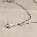 MKENDN Ocean Style 100% Plata de Ley 925 52HZ ballena colgante collar para hombres mujeres amor joyería regalo