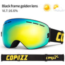 Marca COPOZZ, gafas de esquí profesionales, lentes de doble capa, antiniebla, UV400, grandes gafas de esquí, esquí, Snowboard, hombres, mujeres, gafas de nieve
