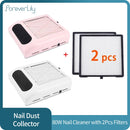 80W Nail Dust Collector Fan Vacuum Cleaner Manicure Machine Tools With Filters Strong Power Nail Art Tool Nail Vacuum Cleaner