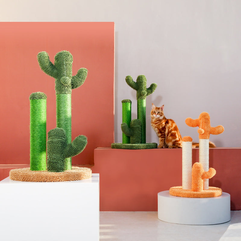 Poste rascador para gatos de Cactus adecuado con cuerda de Sisal, rascador para gatos, Cactus para gatos jóvenes y adultos, marco de escalada