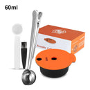 IFilas180/60 ml nachfüllbare Espresso-Kaffeemaschinen-Kapseln für BOSCH-Maschine Tassimo wiederverwendbare Filterkaffeekapseln, umweltfreundlich