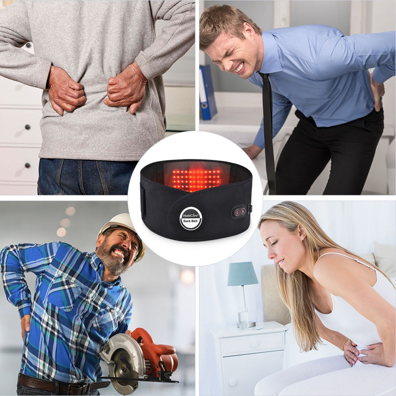 Taille Wärmetherapie Massage Rotlicht Heizung Massagegürtel Lindert Schmerzen Bandscheibenvorfall Unterstützung Wirbelsäule Lendenwirbelsäule Rückenmassagegerät