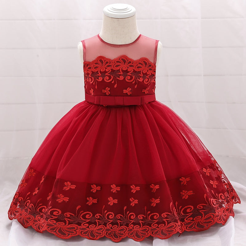 2022 Baby Mädchen Party Kleider Neugeborenes Baby Taufe Kleid Für Mädchen Geburtstag Prinzessin Kleidung Perlen Infant Hochzeitskleid