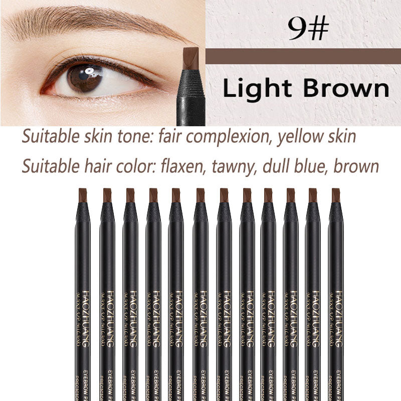 12 Uds lápiz de cejas lápiz cosmético para sombra de ojos Natural tatuaje de larga duración cejas impermeable ceja maquillaje set belleza