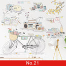 24 styles Plants Series Wall Stickers for Living room Bedroom Green Leaves Removable Wall Decals Vinyl DIY Eco-friendly Murals