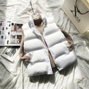 2022 Winter Cotton Down Vest Women Loose Waistcoat Bodywarm Jacket Cotton Padded Jacket Sleeveless Female Winter Waistcoat