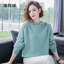 2021 Spring Winter 100% Mink Cashmere Sweater Women Knitted Hooded Warm Lady's Grade Up Jumpers and Pullovers Soft Warm Tops