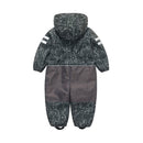 HONEYKING Children's Soft Shell Overalls Plus Velvet Rompers Windproof Rainproof Jumpsuit Waterproof Jumpsuit Kids Warm Jumpsuit