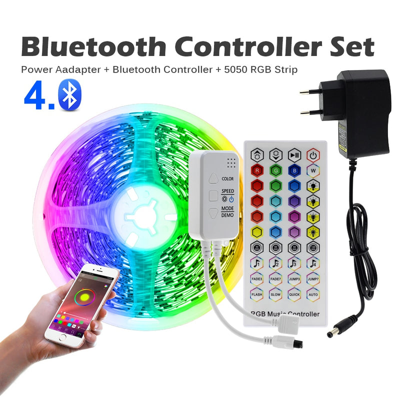 RGB-LED-Streifen 5m 10m 20m 5050 RGB Wechselbares DC12V Flexibles LED-Band WLAN / Bluetooth / Musiksteuerung LED-Streifen RGB.