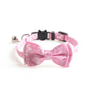 Retro Printing Pets Cat Collars Cute Bowknot Puppy Chihuahua Necklace Adjustable Bow Tie Cat Bells Collar Pet Gift