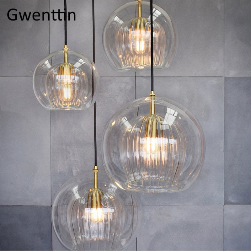 Nordic Glass Led Pendant Light Modern Kitchen Hanging Lights Bar Industrial Lamp Dining Living Room Lighting Fixtures Home Decor