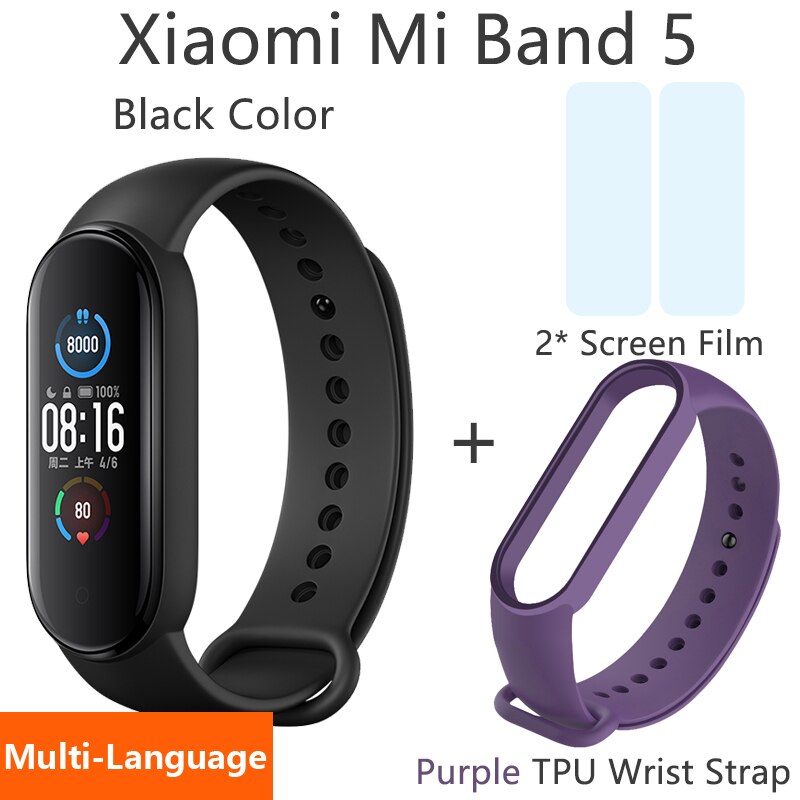 Original Xiaomi Mi Band 5 Smart Watch Heart Rate Fitness Activity Tracker Bracelet Colorful Display Smart Band