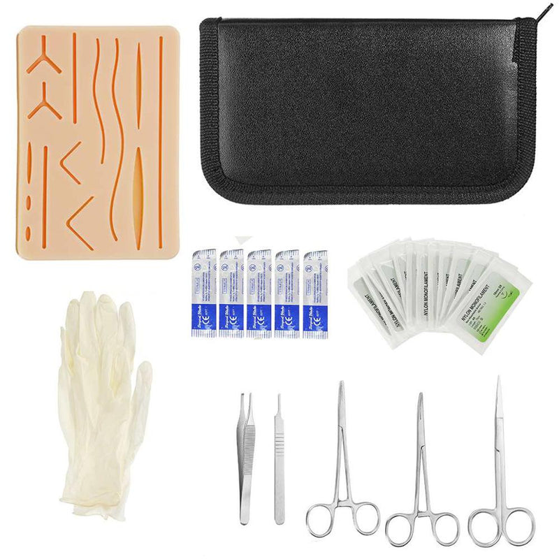 Medical Skin Suture  Training Kit Silicone Pad Needle Scissors Soft Easy to Operate Study Teaching Resource Kit