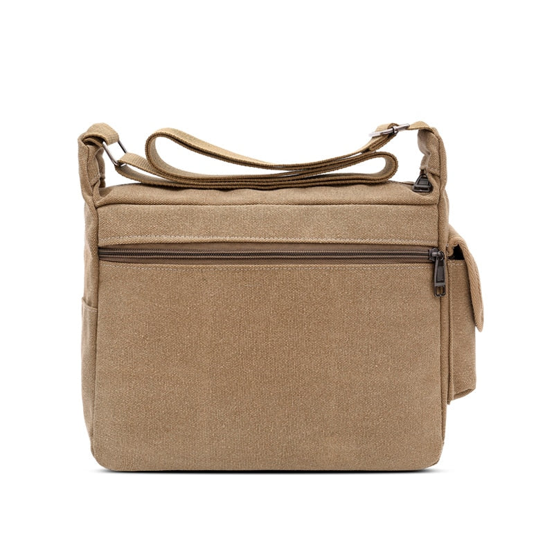 Bolso bandolera de lona para hombre, bandolera encerada resistente al agua Vintage, maletín, bolso de hombro acolchado para bolso de mano masculino