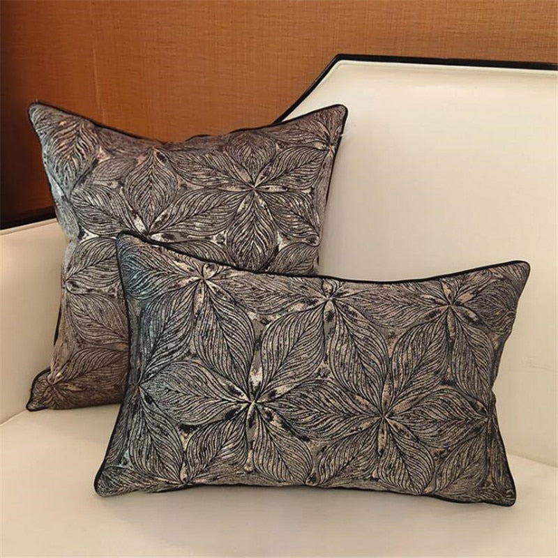 Light Luxury Sofa Cushion Covers Grid Blue Green Modern Simplicity Pillowcases European High-grade Pillow Covers Home Bed Decor