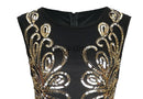 Women Vintage 1920s Great Gatsby Dress 20s Flapper Party Formal Dress Sexy O-Neck Sleeveless Beaded Sequin Mesh Mermaid Dress