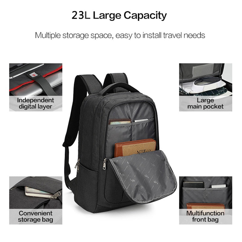 OIWAS 17 Inch Laptop Backpack With USB Charging Men&