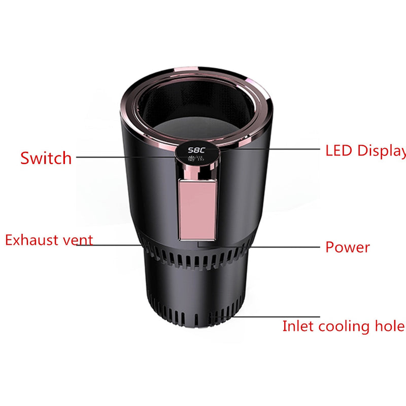 DC 12V Car Heating Cooling Cup 2-in-1 Car Office Cup Warmer Cooler Smart Car Cup Mug Holder Tumbler Cooling Beverage Drinks Cans
