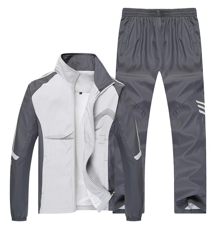 Marke Trainingsanzug Männer Zweiteilige Kleidung Sets Freizeitjacke + Hose Outwear Sportanzug Frühling Herbst Sportbekleidung Sweatsuits Mann Kleidung
