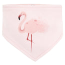 Honeyzone 3pc/lot 100% Cotton Baby Girls Bibs Pink Flamingo Print Baby Towel Bandanas Scarf Children Cravat Infant Towel