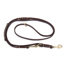 Multifunctional Two Dog Leash soft Real Leather handle Double Leashes P chain Collar Long Short pet Dog Walking Training Lead