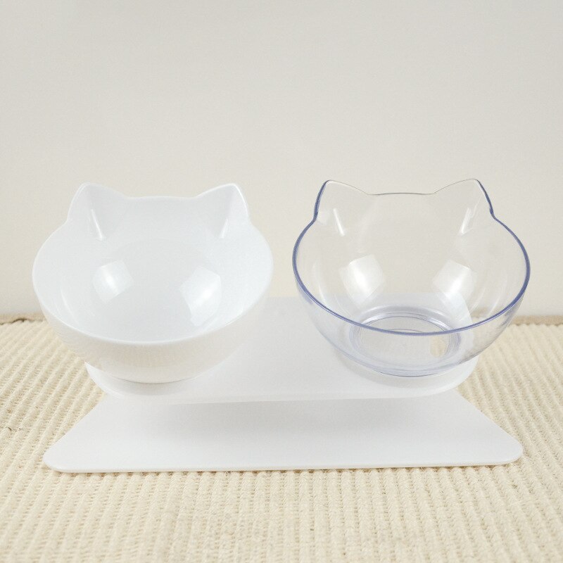 Cat Double Bowl Cat Bowl Dog Bowl  Non-slip Food Bowl With Raised Stand Cat Feeding & Watering Supplies Dog Feeder Pet Supplies