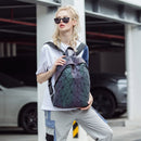 2022 New Luminous Backpack School Women Men Set Rucksack Female Lattice Backbag Holographic Shoulder Bags Purse mochila sac