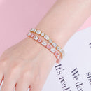 TOPGRILLZ 6mm Bracelets High Quality Round and Square Iced Out Cubic Zirconia Women&