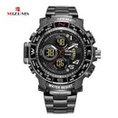 MIZUMS, relojes para hombre, reloj Digital LED de cuarzo, reloj deportivo militar resistente al agua, reloj de pulsera con cronógrafo para hombre, reloj Masculino