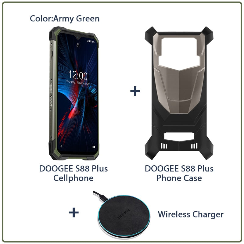 DOOGEE S88 Plus Rugged SmartPhone 48MP Cámara principal 8GB RAM 128GB ROM IP68/IP69K teléfono inteligente Android 10 OS Versión global