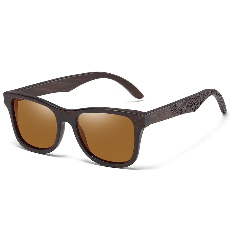 EZREAL Handgefertigte Naturholz-Sonnenbrille Damen Herren Markendesign Vintage Fashion Brille Grau Polarisierte Linse Akzeptiert OEM 1610BN