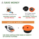 IFilas180/60 ml nachfüllbare Espresso-Kaffeemaschinen-Kapseln für BOSCH-Maschine Tassimo wiederverwendbare Filterkaffeekapseln, umweltfreundlich