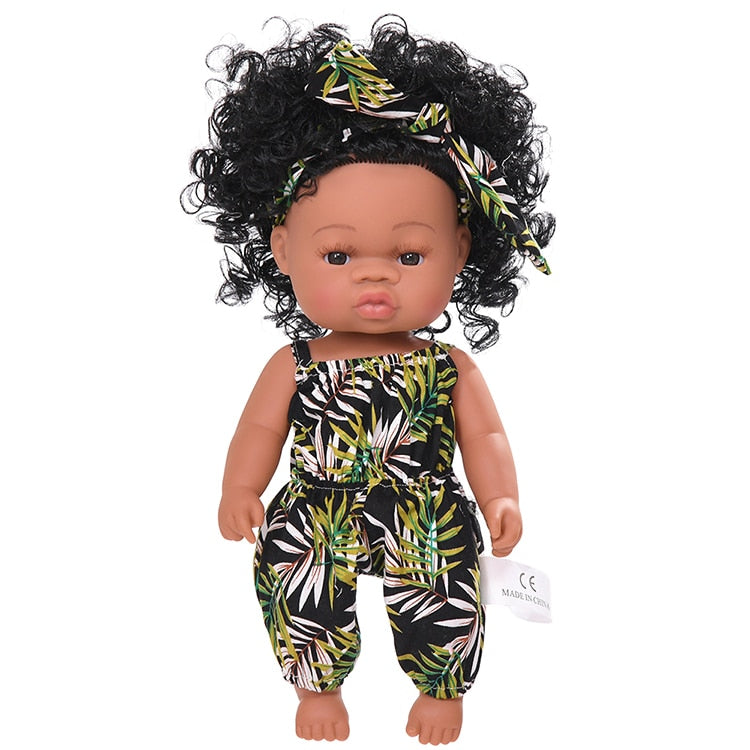 JINGXIN Summer Reborn Baby Doll Chica negra africana Muñecas realistas Juguetes para bebés para niños Niñas Niños Bebés Body Play Muñecas de vinilo