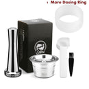 For Caffitaly Tchibo Cafissimo ALDI Expressi Refillable K-fee Coffee Capsule Pod Filters Stainless Steel Cafeteira Tamper Spoon