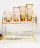 2 Layers Metal Cosmetics Storage Rack Bathroom Makeup Organizer Kitchen Seasoning Iron Storage Shelves Makeup Organizer Box